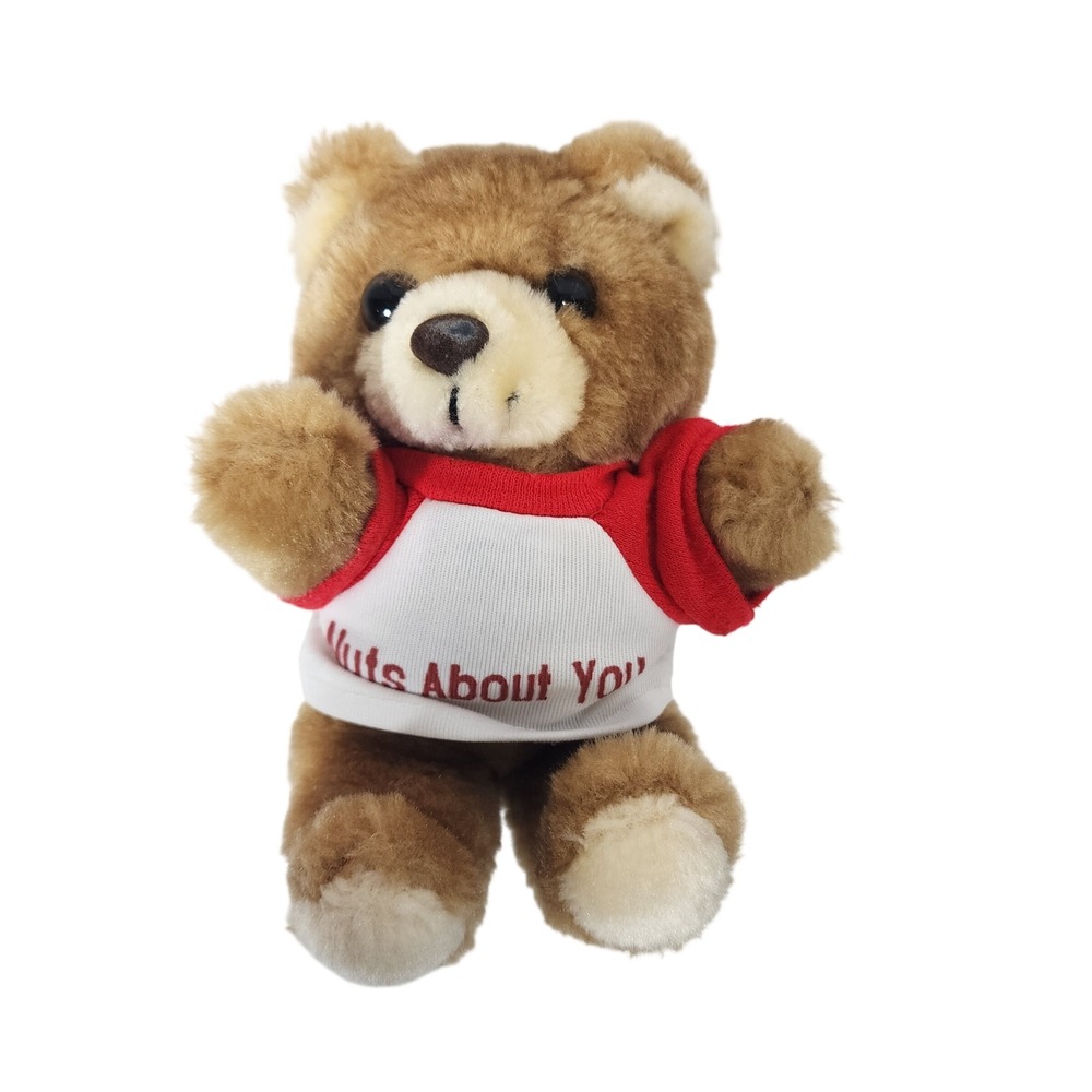 Vintage 1993 Smile International Nuts About You Teddy Bear Plush 6.5 Inch